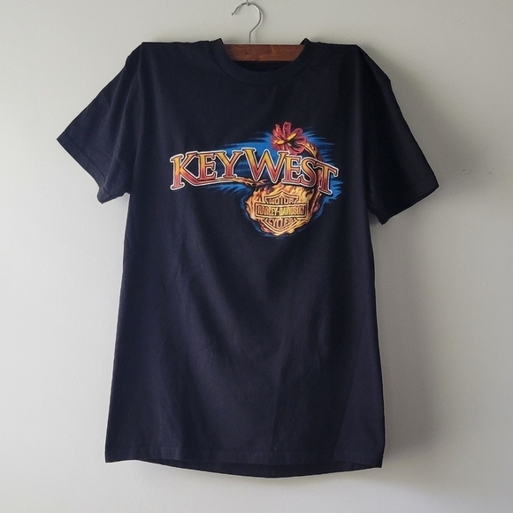 Harley Davidson black Keywest Fl t-shirt - Picture 1 of 3